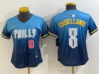 Philadelphia Phillies 8# Castellanos MLB Girls Jerseys 116519