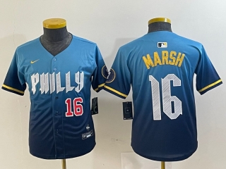 Philadelphia Phillies 16# Marsh MLB Kids Jerseys 116539