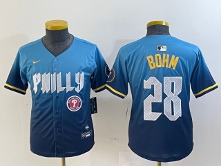 Philadelphia Phillies 28# Bohm MLB Kids Jerseys 116553