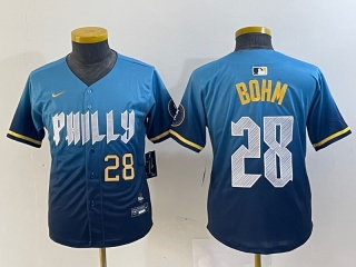 Philadelphia Phillies 28# Bohm MLB Kids Jerseys 116555