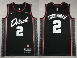 Detroit Pistons 2# Cunningham NBA Mens Jerseys 116572