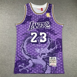 Los Angeles Lakers 23# James NBA Mens Mitchell & Ness Trowback Jerseys 116614