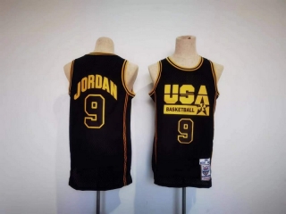 Michael Jordan Adult Blue Gold Barcelona Olympics Nike Mens Basketball Jerseys 116619