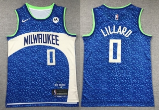 Milwaukee Bucks 0# Lillard NBA Mens Jerseys 116620