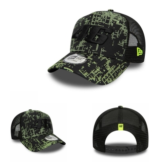 New Era VR46 Poly Black A Frame Trucker Curved Mesh Snapback Hat 117861