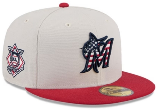 Miami Marlins MLB 2024 Fourth of July 59FIFTY Fitted Hats 118273