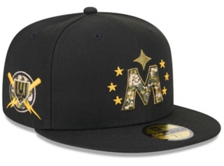 Miami Marlins MLB Armed Forces Day 2024 59FIFTY Fitted Hats 118274