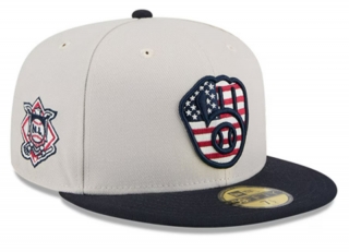 Milwaukee Brewers MLB 2024 Fourth of July 59FIFTY Fitted Hats 118275