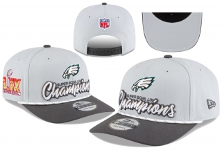 Philadelphia Eagles NFL Super Bowl LIX 9FIFTY Curved Snapback Hats 120726